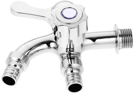 Tofficu Rubinetto Doppia Uscita e Bagno Rubinetto Anticalcare per Pulizia con Design Antico Facile Installazione e Uso per Bagni Domestici