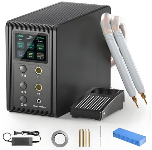 YYJYZH 2-In-1 Battery Welding Machine,Professional 14.6KW Capacitor Spot Welder - Dual Pulse/Auto-Foot Modes | 0.1s Fast Welding | Battery Packs & Dent Repair Tool