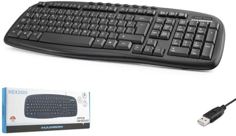 Hadron HDX2609 Turkish-Q Multimedia 1.80mt USB Cable Keyboard - Black