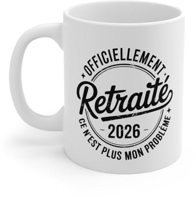 Teecustom Tasse Retraite Homme 2026 – Officiellement Retraité Ce N’est Plus Mon Problème – Mug Humour Cadeau