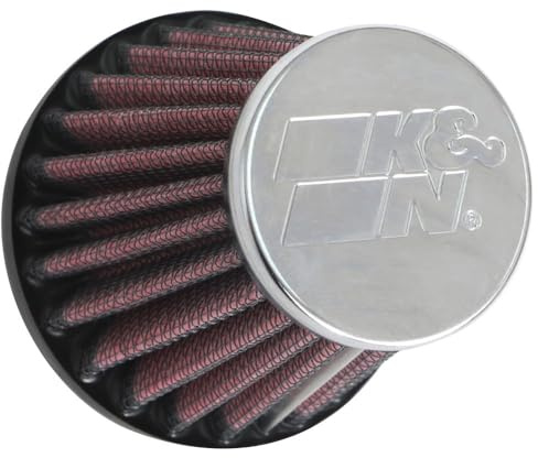 K&N Universal Clamp-On Air Filter: High Performance, Premium, Replacement Engine Filter: Flange Diameter: 1.5625 In, Filter Height: 3 In, Flange Length: 0.625 In, Shape: Round Tapered, RC-2310