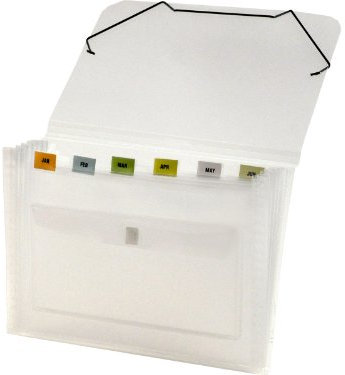 Lion Clear-line 13 compartiments Poly Expanding File, Rose transparent (94400-pk) 7 pochettes 7-Pocket claire