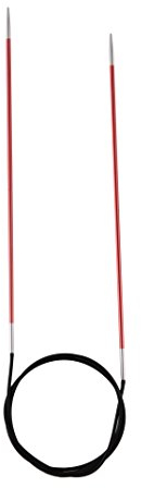 KnitPro K47061 Rundstricknadel, Metal, Rosa, 40cm / 2mm