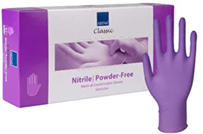 100 Nitril Handschuhe Puderfrei Einweg XS-XL Lila Größe XS (5-6)