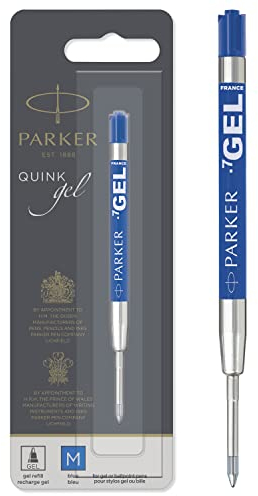 Parker Gel Pen Refill | Medium Tip (0.7mm) | Blue QUINK Ink | 1 Count