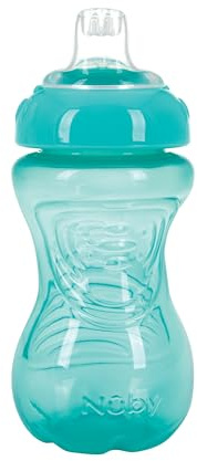 Nuby Easy Grip Cup Polypropylene ID9648 295 ml with Leak-Proof Drinking Kmun Dstck Silicone