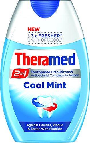Theramed 75 ml 2-in-1-Zahnpasta Cool Mint (Packung mit 12 Stück) (Verpackung kann variieren)