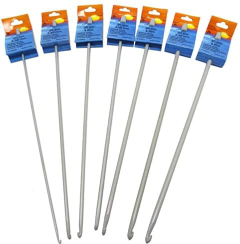 Pony Tunisian Crochet Hook, Aluminium, Multi-Colour, 6mm