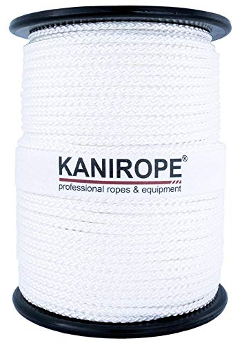 Kanirope® Polyesterseil Seil Polyester POLYBRAID 4mm 100m Weiß 8-fach geflochten