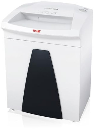 HSM SECURIO B26 Aktenvernichter I Streifenschnitt 5,8 mm I Sicherheitsstufe P-2 I Office Schredder für Papier, Kreditkarten, CD/DVD, Heft- und Büroklammern I 55l Behälter I 27 Blatt I 5 J. Garantie