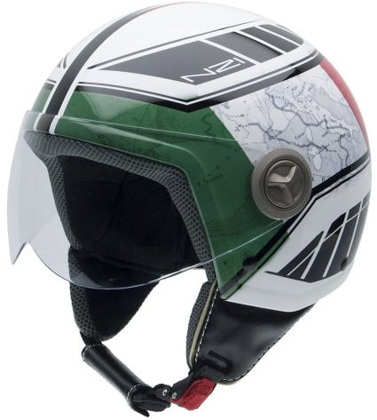 NZI 050004G622 Vintage II Forza Casque de Moto, Détail Drapeau Italien, Taille : XS