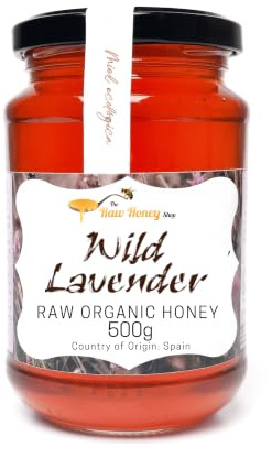 Miel Brut Biologique de Lavande Sauvage Antonio, 500g – Certifié Bio, Non Pasteurisé, 100% Naturel – Miel Espagnol des Montagnes de Madrid – Léger & Crémeux avec Notes Florales, The Raw Honey Shop