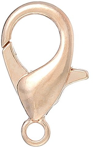 SiAura Material 10 Stück Karabinerverschlüsse, Rosegold, 9x15mm, Schmuck Verschlüsse Karabiner