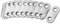 sourcing map Repair Plate, 36mmx16mm, Flat Fixing Mending Corner Brace Bracket Connector, Pack of 10