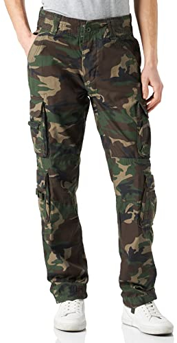 Brandit Pure Slim Fit Pants, color: woodland, size: L