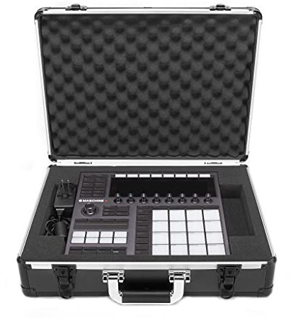Analog Cases Unison Case für Native Instruments Maschine Plus, hochwertiger Transportkoffer (Schaumstoffeinsatz, gepolsterter Deckel, abschließbare Metallverschlüsse), Schwarz