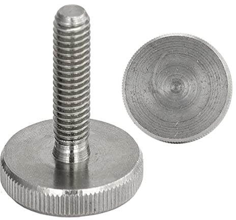 FASTON Rändelschrauben M4x10 (niedrige Form) Edelstahl A1 VA (2 Stück) Stellschraube Feststellschraube Schnellschraube Rändelschraube