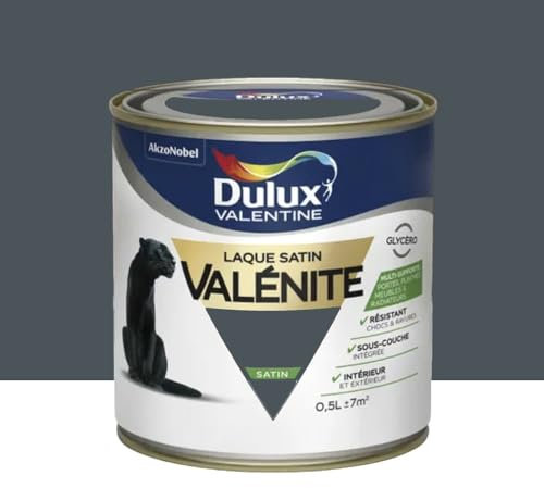 Laque Valénite - satin - 0,5L DULUX VALENTINE - Ton: Gris foncé