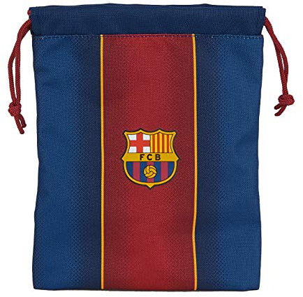 Umhängetasche mit Außentasche von FC Barcelona 1. Team, Marineblau/Granat, Mediana, Snacksäckchen