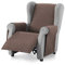 Textil-home Sesselschoner Sofaüberwurf Circus, 1 Sitzer/Relax - Reversibel gepolsterter Sofaschutz. Farbe Braun