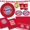 HHO FC-Bayern-München-Party-Set für 8 Fußballfans 50tlg. Teller Becher Servietten Untersetzer Tischdecke Partykette