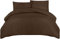 Utopia Bedding Bettwäsche 200x200 Set - Mikrofaser Bettbezug 200x200 cm + 2 Kissenbezüge 50x75 cm - Braun