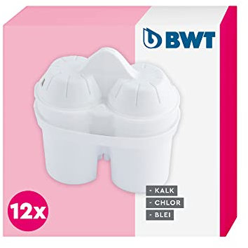 BWT Cartuccia filtrante Soft Filtered Water 12 pezzi | per tutti i filtri acqua BHT | Filtra calcare, cloro, piombo e rame | per acqua media dura | pacchetto semestrale