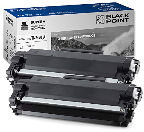 BLACK POINT Premium Toner 2 St. Kompatibel zu TN2420 TN-2420 TN-2410 TN2410 - Schwarz für Brother HL-L2350DW Brother MFC-L2710Dw HL-L2375DW L2310D L2370DN DCPL2530DW DCPL2510D L2550DN MFC-L2750D
