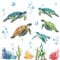 decalmile Wandtattoo Meeresschildkröten Wandaufkleber unter dem Meer Coral Seaweed Wandsticker Schlafzimmer Badezimmer Kinderzimmer Wanddeko