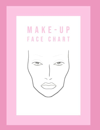 Make-Up Face Chart | 100 practice template | A4 size | high quality white paper