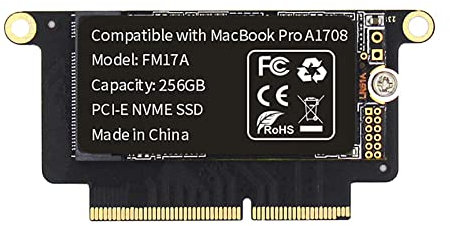FLEANE FM17A 256GB PCIE 3.0x4 NVME 3D NAND TLC Flash SSD für MacBook Pro Retina A1708 (Ende 2016 - Mitte 2017), inklusive DIY-Werkzeuge (256GB)