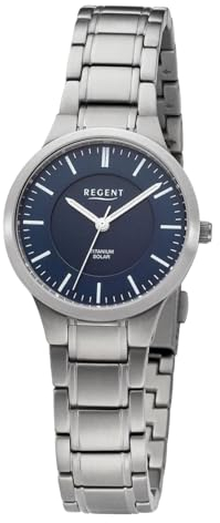 Solaruhr Titan Regent Damen Metallband Ø30mm (blau)