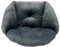 SuperKissen24. Kissen für Hängesessel, Hängestuhl - Runde Sitzkissen mit Silikonfaser - Kissen für Hängeschaukel aus Samtstoff - Hängesitz - Indoor & Outdoor - Dekokissen für Allergiker - Anthrazit