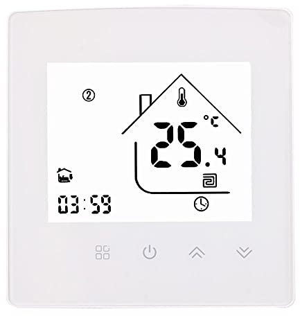 MincoHome Touch Screen Thermostat Electric/Water/Gas Boiler Heating Control Easy DIY Installation Progammable Temperature Controller (Electric Heating)