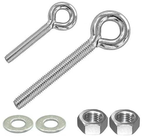 Metrische Ringschraube inkl. 2x Muttern + Scheiben, Gewinde M4-M8, Stahl verzinkt (5, M3 x 20 mm)