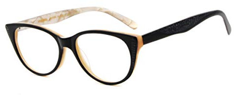 FERAVIA Vintage Runden Brillenrahmen Nerd brille Ohne Sehstärke Retro Klare Linse Gläser für Damen