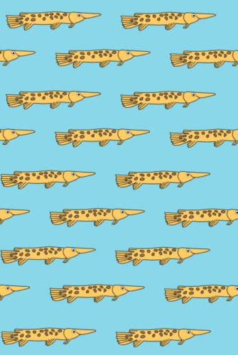 Gar Fish Composition Notebook - 180 white lined pages