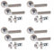 Golden Grace Mitred Design Door Handles on Round Rose in Satin Nickel Polished Chrome Finish with 2.5 Tubular Latch, 4 Pairs - 52mm Diameter