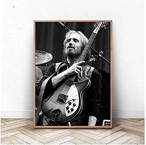 BOBSLA Poster Tom Petty Rock Sänger Porträt Wandkunst Leinwand Malerei Poster Und Drucke Wanddekoration 50x70cm Kein Rahmen