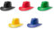 DISOK Lote 25 Sombreros de Paja Colour. Complementos para bodas y fiestas. Bodas, eventos. (Amarillo)