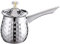 VUIUYOIES Authentic Turkish Coffee Pot with Long Handle for Cafe, Silver, 200ml