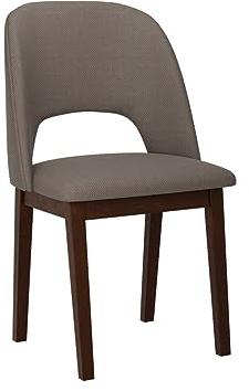 Mirjan24 Esszimmerstuhl Mireno II, B:48 x H:83 x T:54 cm, Polsterstuhl Rahmen aus Buchenholz Gepolsterte Sitzfläche aus Stoff Stuhl für Arbeitszimmer Esszimmer Küchenstuhl (Nuss/Hygge 20)