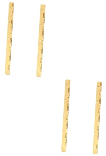 OSALADI Brass Cabinet Hinges 4 Stück 190 Mm Scharnier Klavierscharnier Aus Edelstahl Verdecktes Klavierscharnier Durchgehendes Klavierscharnier Klavier-humidor-scharnier Zinklegierung Jalousie