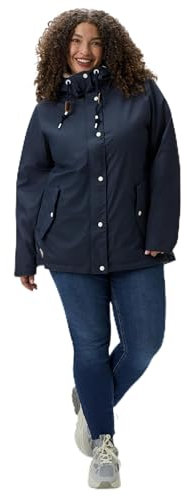 Ragwear Damen Winterjacke Kurze Regenjacke wasserdicht warm gefüttert mit Kapuze Marge Navy23 Gr. 3XL