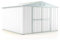 Notek Box in Acciaio Zincato Casetta da Giardino in Lamiera 3.27 x 3.07 m x h2.17 m - 145 kg – 9,4 Metri Quadri – Bianco