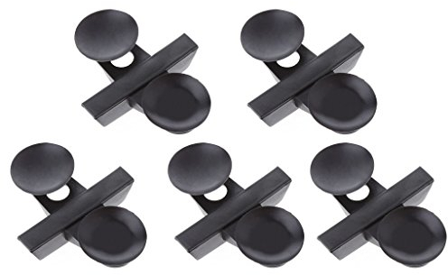 Zeizafa 5 Pieces Aquarium Divider Clips With Suction Cups Plastic Fish For Tank Separating Easy To Install Black Aquarium Heater Light Thermometers Gravel Sand Decorations