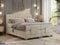 MKS MEBLE Boxspringbett 200x200 elektrisch verstellbar 7-Zonen Taschenfederkern Matratze inkl Visco Topper Bett 200x200 mit Motor Polsterbett Motorbett - Elektro - Beige Velvet - H4
