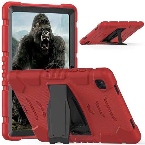 Funda resistente a prueba de golpes para Samsung Galaxy Tab A7 10.4 2020 T500/T505/T507/T505N/T503 con soporte, color rojo