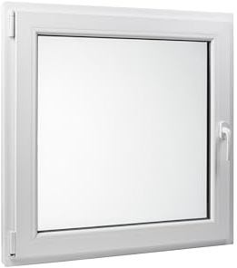 Kunststoff Fenster Dreh/Kipp 90 cm x 90 cm Anschlagrichtung Links inklusive Fenstergriff