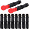 MODOAO 10 x Linterna LED Luz Roja Zoomable Impermeable Enfoque Ajustable, 3 modos de iluminación para acampar, pesca nocturna, caza, senderismo, astronomía, etc